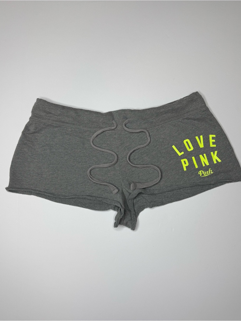 PINK Victoria’s Secret Y2K Shorts Small Gray Lounge Sleep Shorts Love Pink 2015